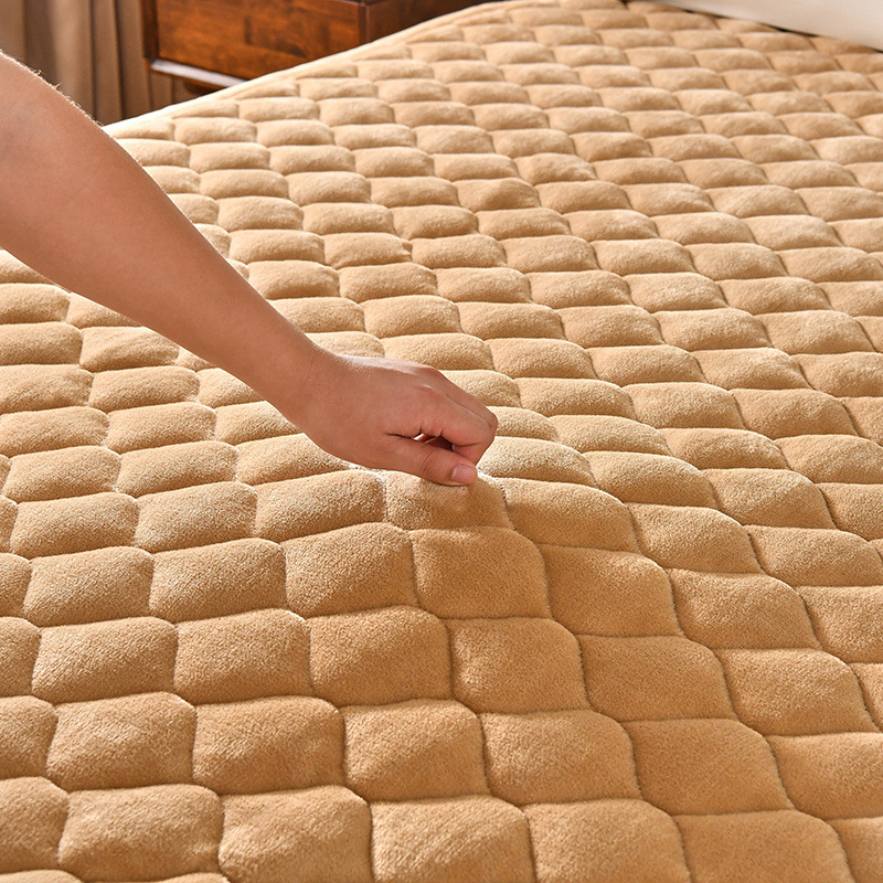 Thickened Flannel Mattress Hou - Mattress Pad Topper review and price