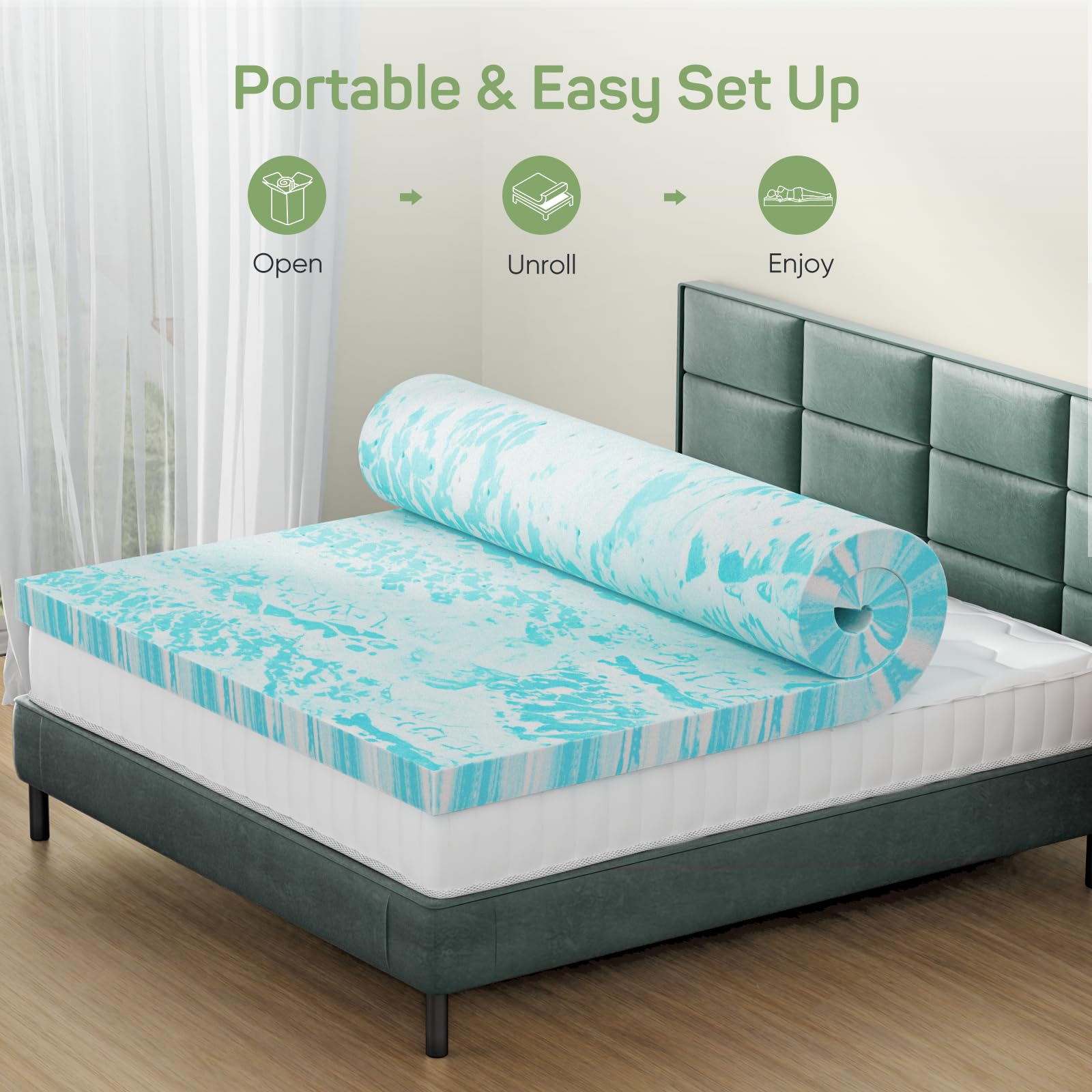 2 Inch Cooling Gel Swirl Memor - Mattress Pad Topper review and price