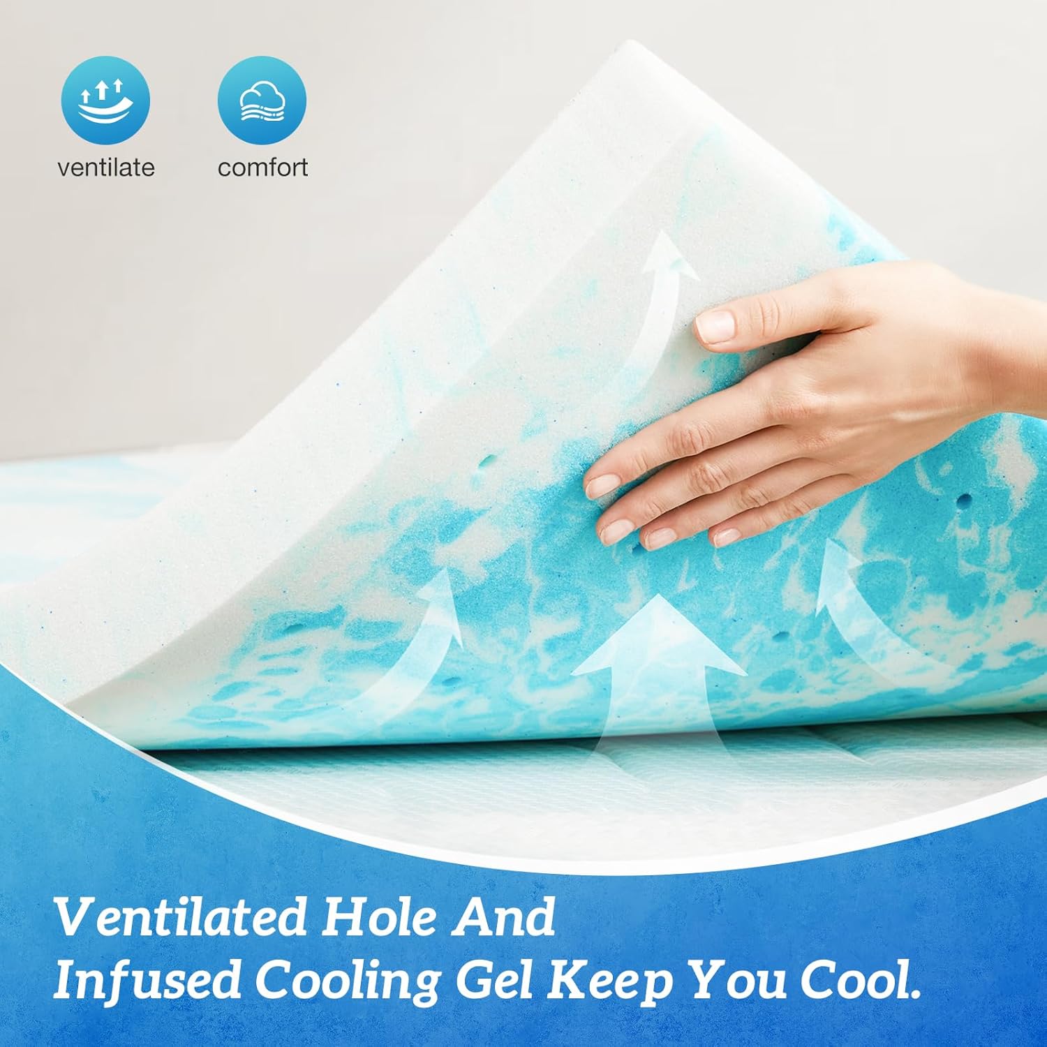 2 Inch Cooling Gel Swirl Memor - Mattress Pad Topper review and price