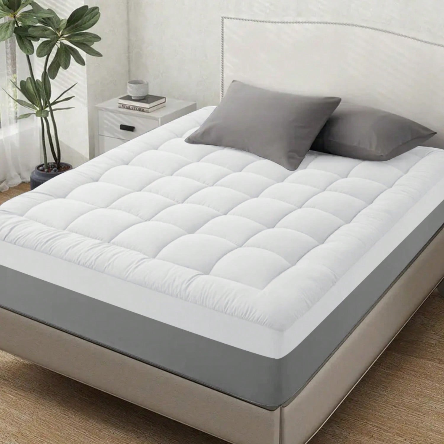 Thick Quilted Mattress Pad - U - Mattress Pad Topper review and price