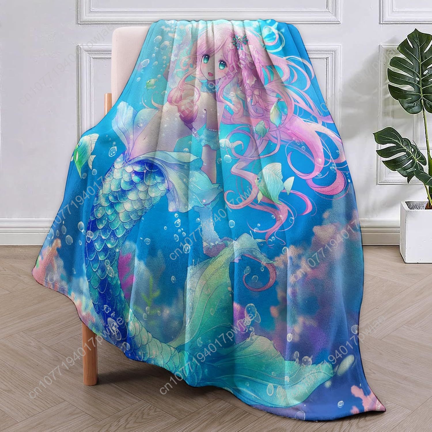 Cute Mermaid Blanket Cartoon F - Quality Home Textiles review and price