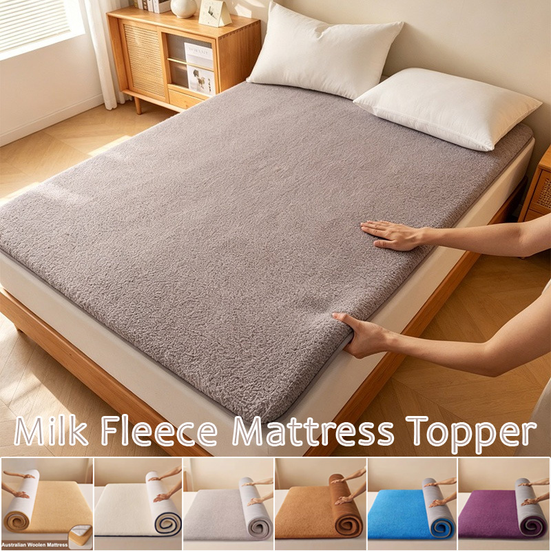 Thickened Warm Lamb Wool Bed P - Mattress Pad Topper review and price